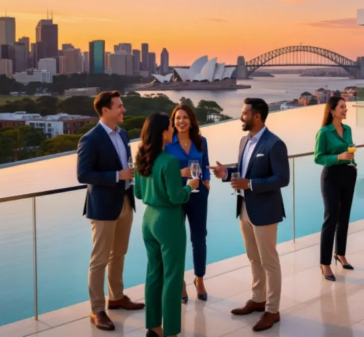 Skyline of an international corporate event destination